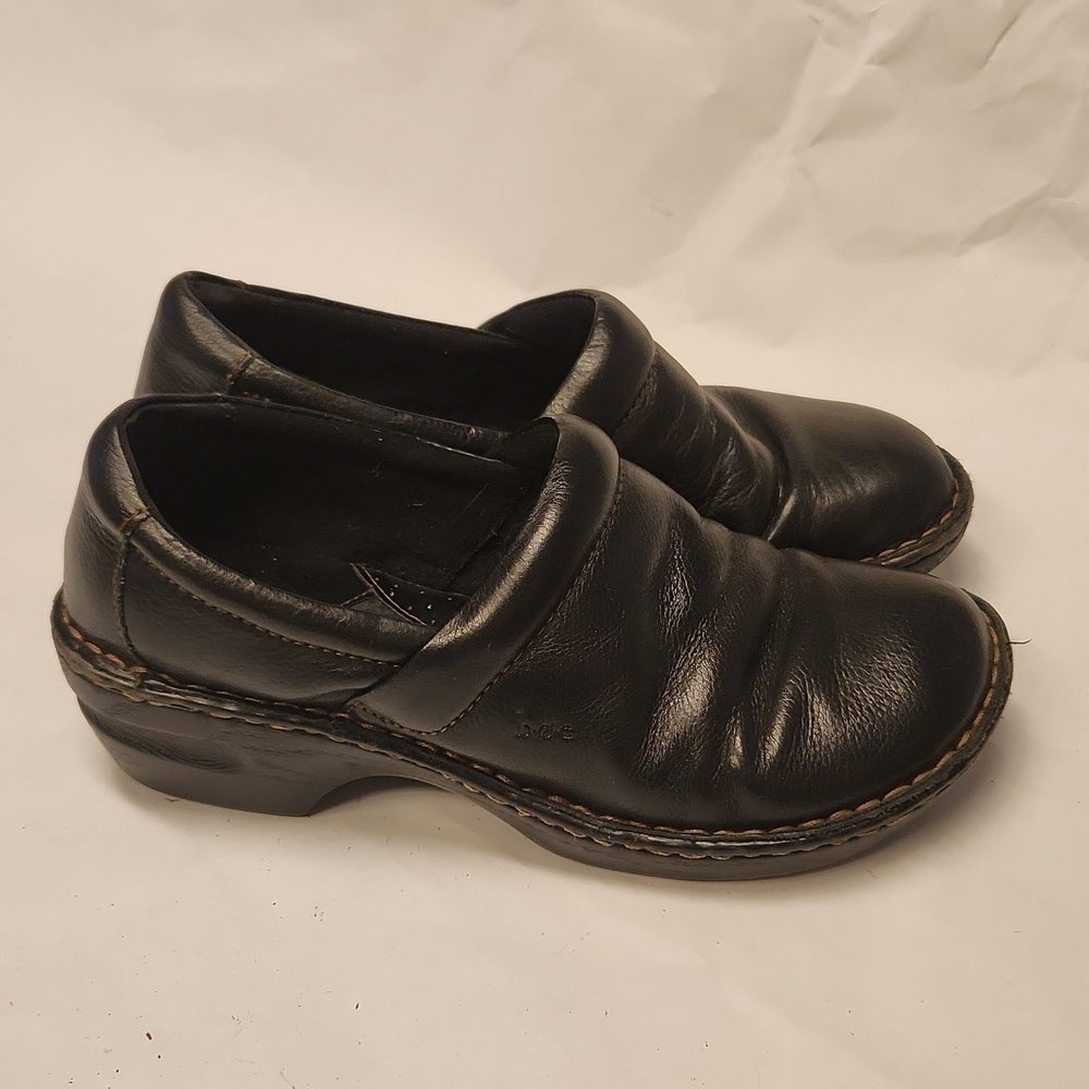 Boc Shoes Womens Size 9.5 Leather Black Slip On
